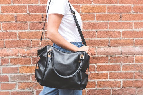 Picture of Black Leather Bag